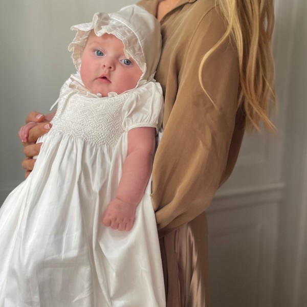 Eve Hand Smocked Special Occasion Baby Gown