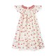 Indira Gandhi Flutter Dress Mon Cherry Cotton with a La Mode Hand Smocking