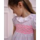 Katherine Johnson Dress Pink Grid Cotton with Strawberrylicious Hand Smocking Katherine Johnson Dress Pink Grid Cotton with Strawberrylicious Hand Smocking