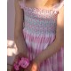 Rachel Carson Girls Dress Candy Floss Gingham with Spearmint Hand Smocking