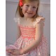 Rachel Carson Girls Dress Pack a Punch Plumetti with Big Top Hand Smocking