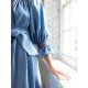 Ada Lovelace Dress Chambray with Berries and Cream Hand Smocking