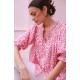 Cleopatra Blouse Pink Panther Cotton with Milkshake Hand Smocking Edition 36