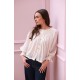 Cleopatra Blouse White Stripe Cotton Muslin with milk Hand Smocking Edition 37