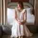 Memo Press x Smock London Women's Alice Dress Moonstone with Yellow Rose Hand Smocking Memo Press x Smock London Women's Alice Dress Moonstone with Yellow Rose Hand Smocking