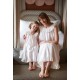 Memo Press x Smock London Women's Alice Dress Moonstone with Yellow Rose Hand Smocking Memo Press x Smock London Women's Alice Dress Moonstone with Yellow Rose Hand Smocking