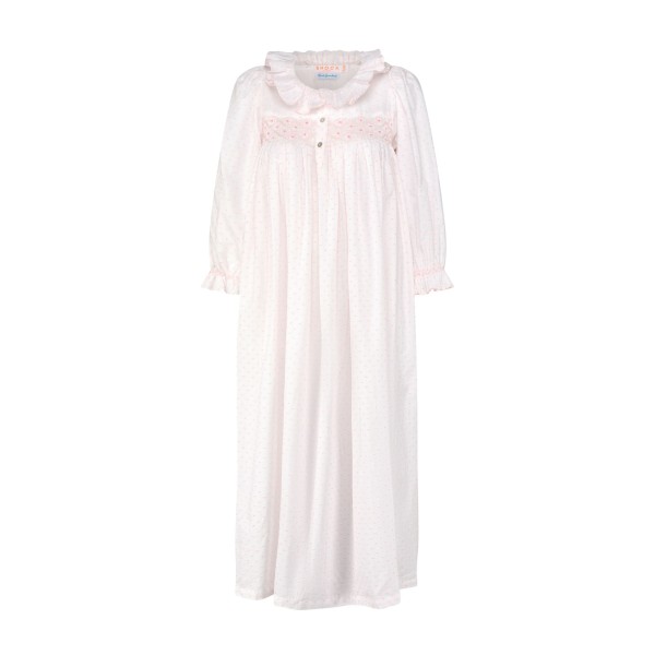 Nightingale Women's Dress Powder Puff Plumetti with Marshmallow Hand Smocking Nightingale Women's Dress Powder Puff Plumetti with Marshmallow Hand Smocking